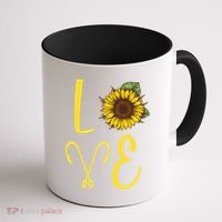Love Sunflower And Fishing Coffee Mug thumb 1