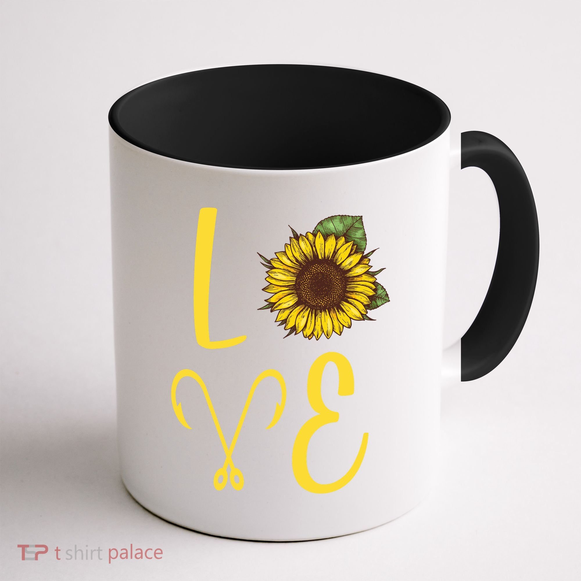 Love Sunflower And Fishing Coffee Mug