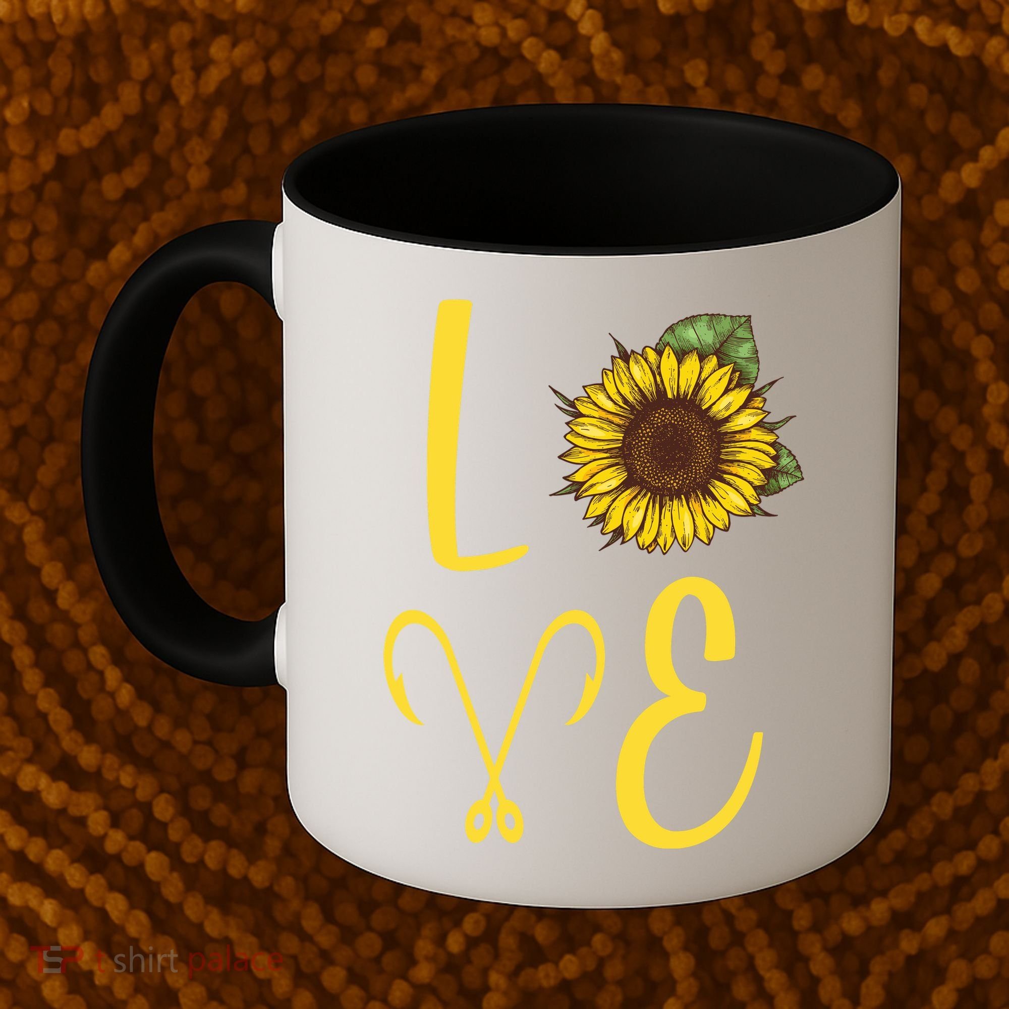Love Sunflower And Fishing Coffee Mug
