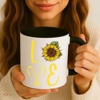 Love Sunflower And Fishing Coffee Mug thumb 3