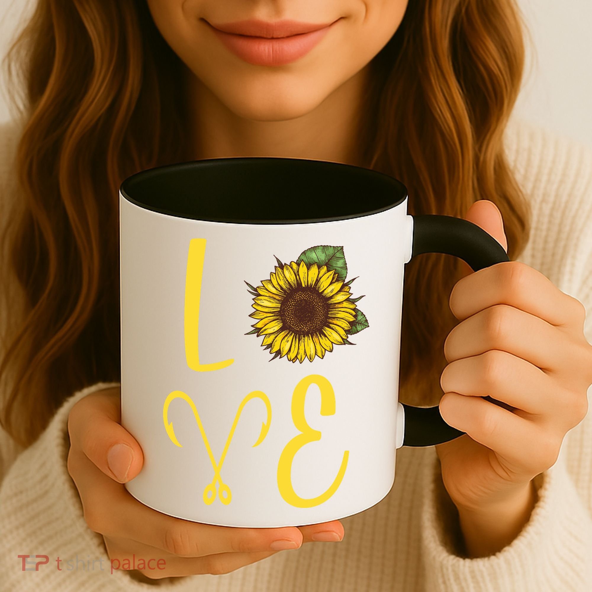 Love Sunflower And Fishing Coffee Mug