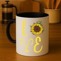 Love Sunflower And Fishing Coffee Mug thumb 4