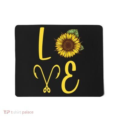 Love Sunflower And Fishing Mousepad