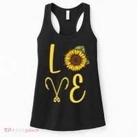 Love Sunflower And Fishing Women's Tank Top thumb 0