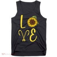 Love Sunflower And Fishing Tank Top thumb 0