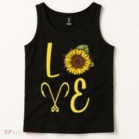 Love Sunflower And Fishing Tank Top thumb 2
