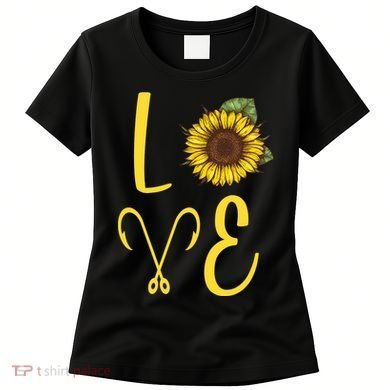 Love Sunflower And Fishing Women's T-Shirt