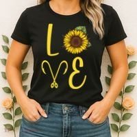 Love Sunflower And Fishing Women's T-Shirt thumb 2
