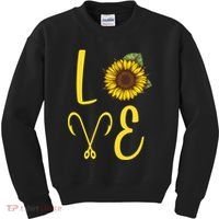 Love Sunflower And Fishing Kids Sweatshirt thumb 0