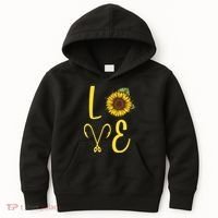 Love Sunflower And Fishing Kids Hoodie thumb 0