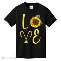 Love Sunflower And Fishing Kids T-Shirt thumb 0
