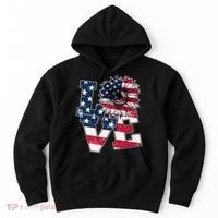 Love Sunflower Patriotic American Flag 4th Of July Hoodie thumb 0