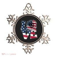 Love Sunflower Patriotic American Flag 4th Of July Ornament thumb 0
