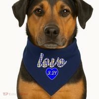 Love Support Down Syndrome Awareness USA-Made Doggie Bandana thumb 1
