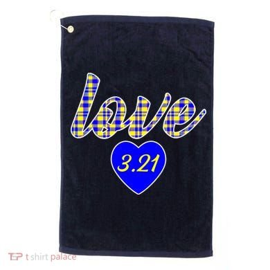 Love Support Down Syndrome Awareness Golf Towel