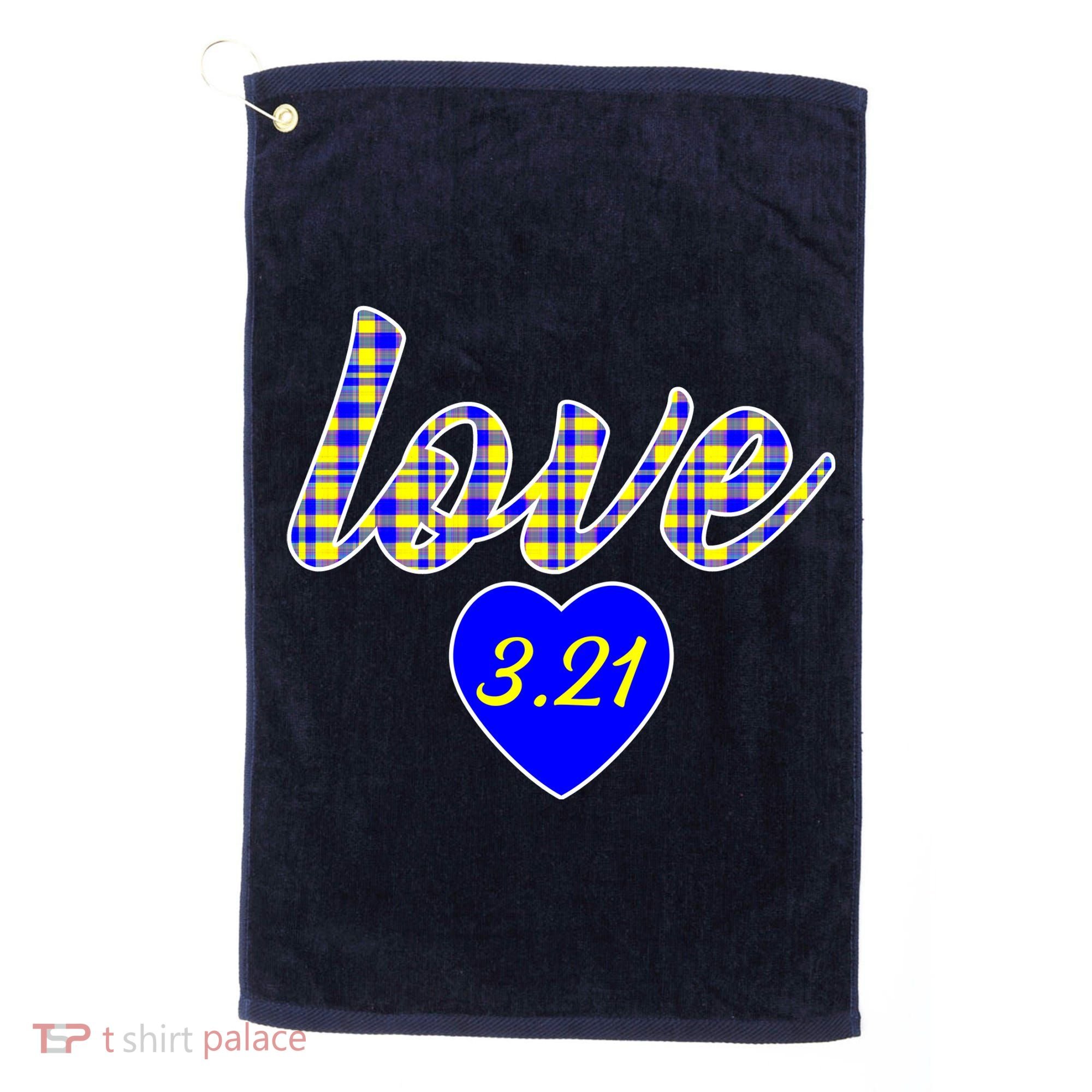 Love Support Down Syndrome Awareness Golf Towel