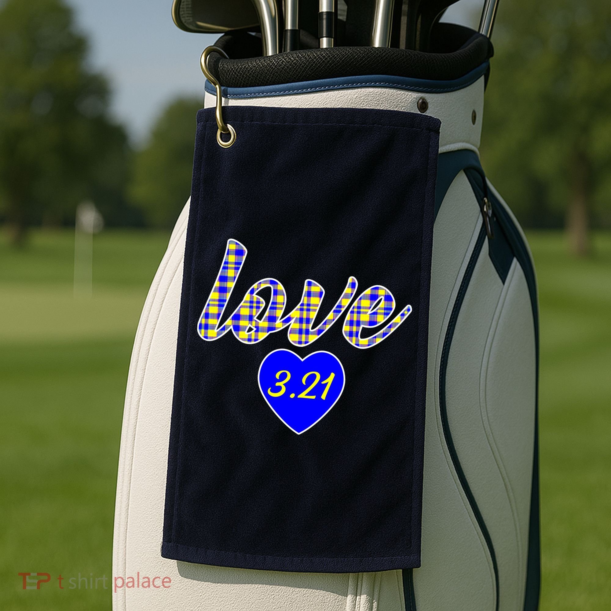 Love Support Down Syndrome Awareness Golf Towel
