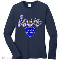 Love Support Down Syndrome Awareness Women's Long Sleeve Shirt thumb 0