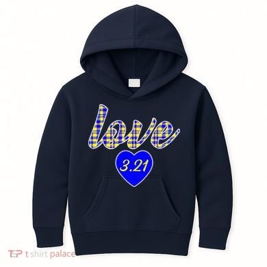 Love Support Down Syndrome Awareness Kids Hoodie