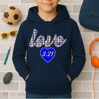 Love Support Down Syndrome Awareness Kids Hoodie thumb 2