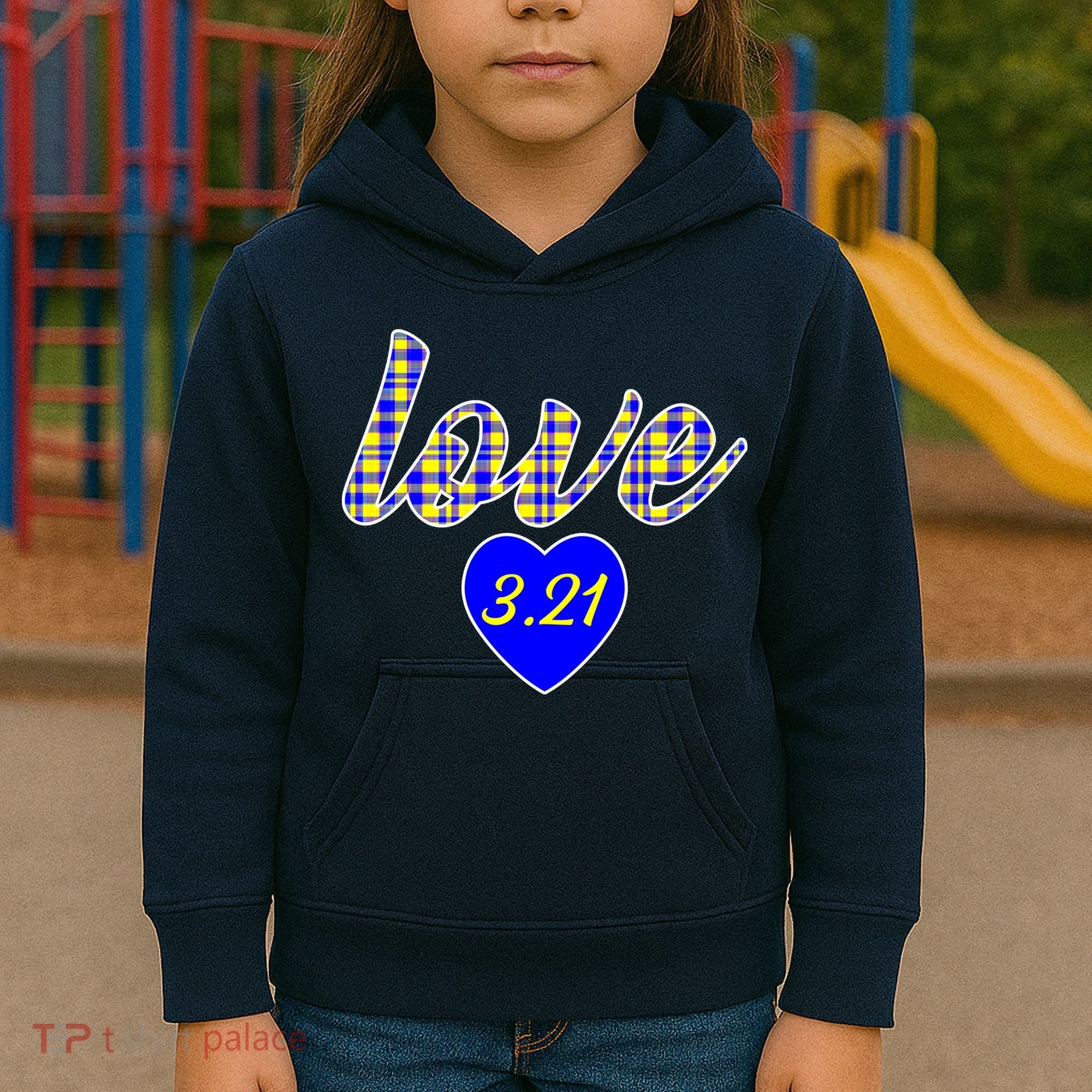 Love Support Down Syndrome Awareness Kids Hoodie