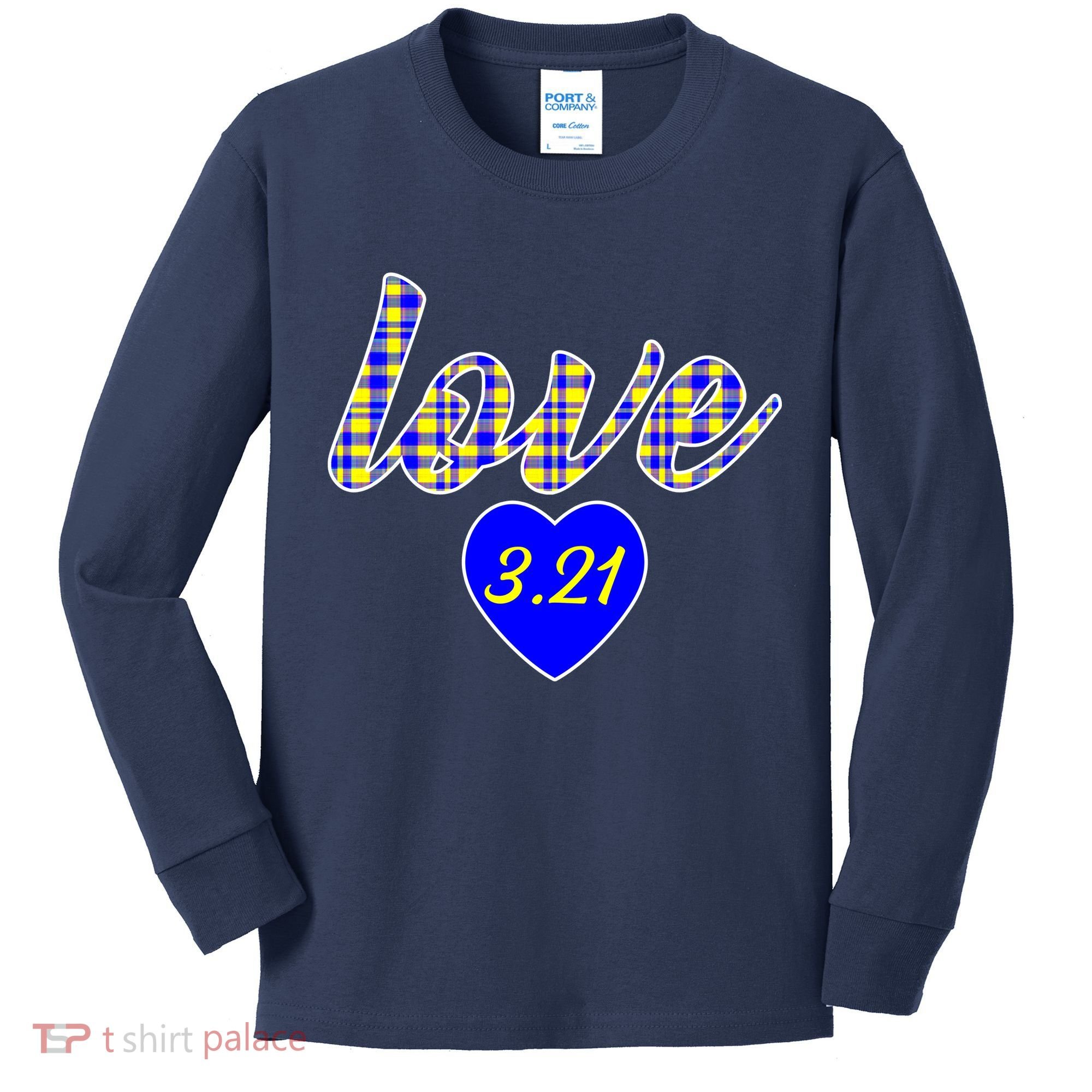 Love Support Down Syndrome Awareness Kids Long Sleeve Shirt