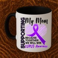 Love Support My Mom Lupus Awareness  Coffee Mug thumb 2