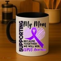 Love Support My Mom Lupus Awareness  Coffee Mug thumb 4
