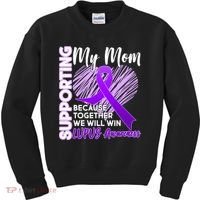 Love Support My Mom Lupus Awareness  Kids Sweatshirt thumb 0