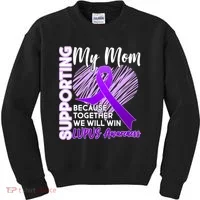 Love Support My Mom Lupus Awareness  Kids Sweatshirt thumb 0