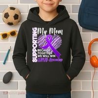 Love Support My Mom Lupus Awareness  Kids Hoodie thumb 2