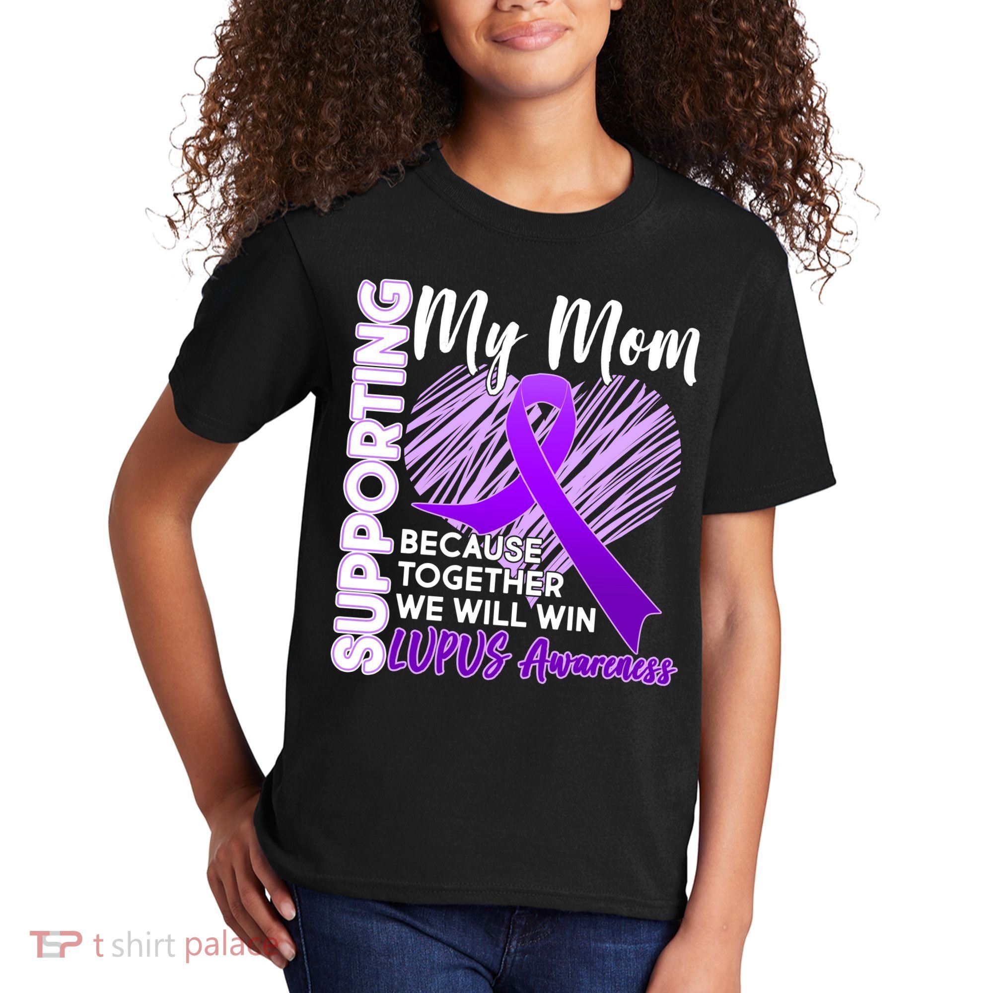 Love Support My Mom Lupus Awareness  Kids T-Shirt