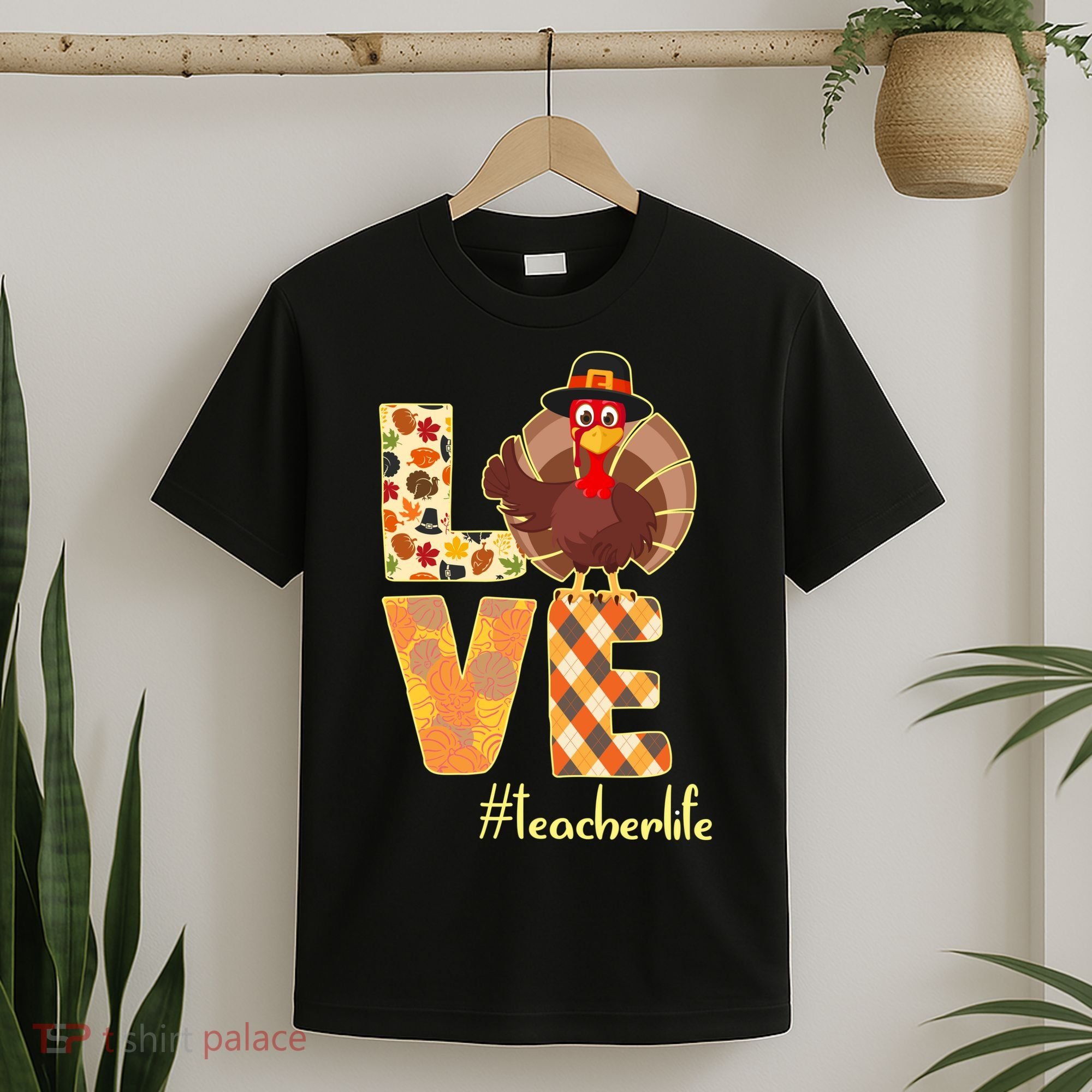 Love Teacher Life Turkey Thanksgiving T-Shirt