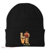 Love Teacher Life Turkey Thanksgiving Beanie thumb 0