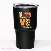 Love Teacher Life Turkey Thanksgiving Tumbler thumb 0