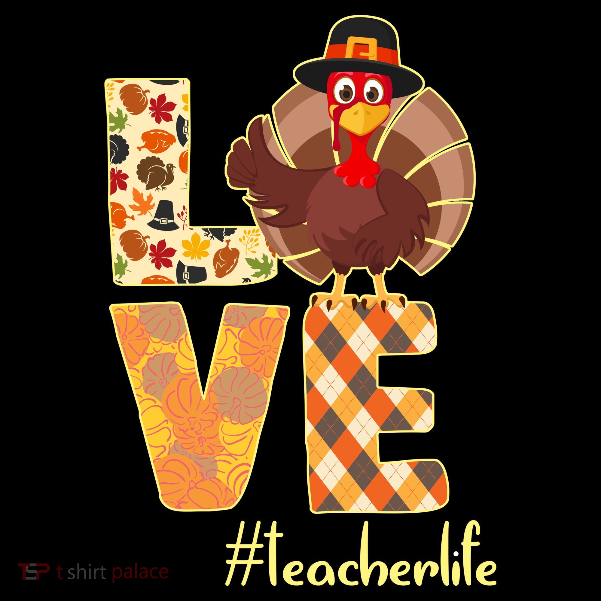 Love Teacher Life Turkey Thanksgiving Mousepad