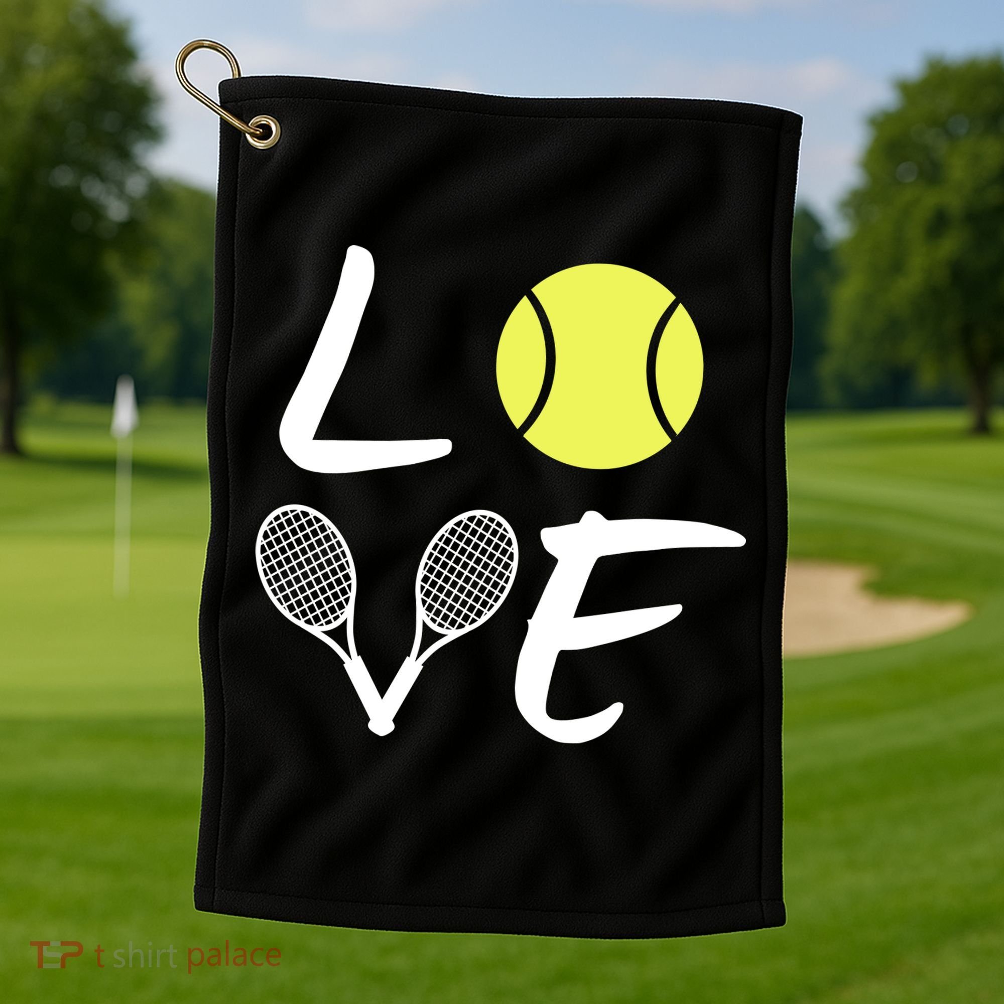 Love Tennis Golf Towel