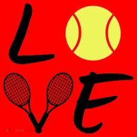 Love Tennis Santa Hat thumb 1