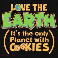 Love the Earth It's the Only Planet with Cookies Ladies PosiCharge Tri-Blend Wicking Tank thumb 2