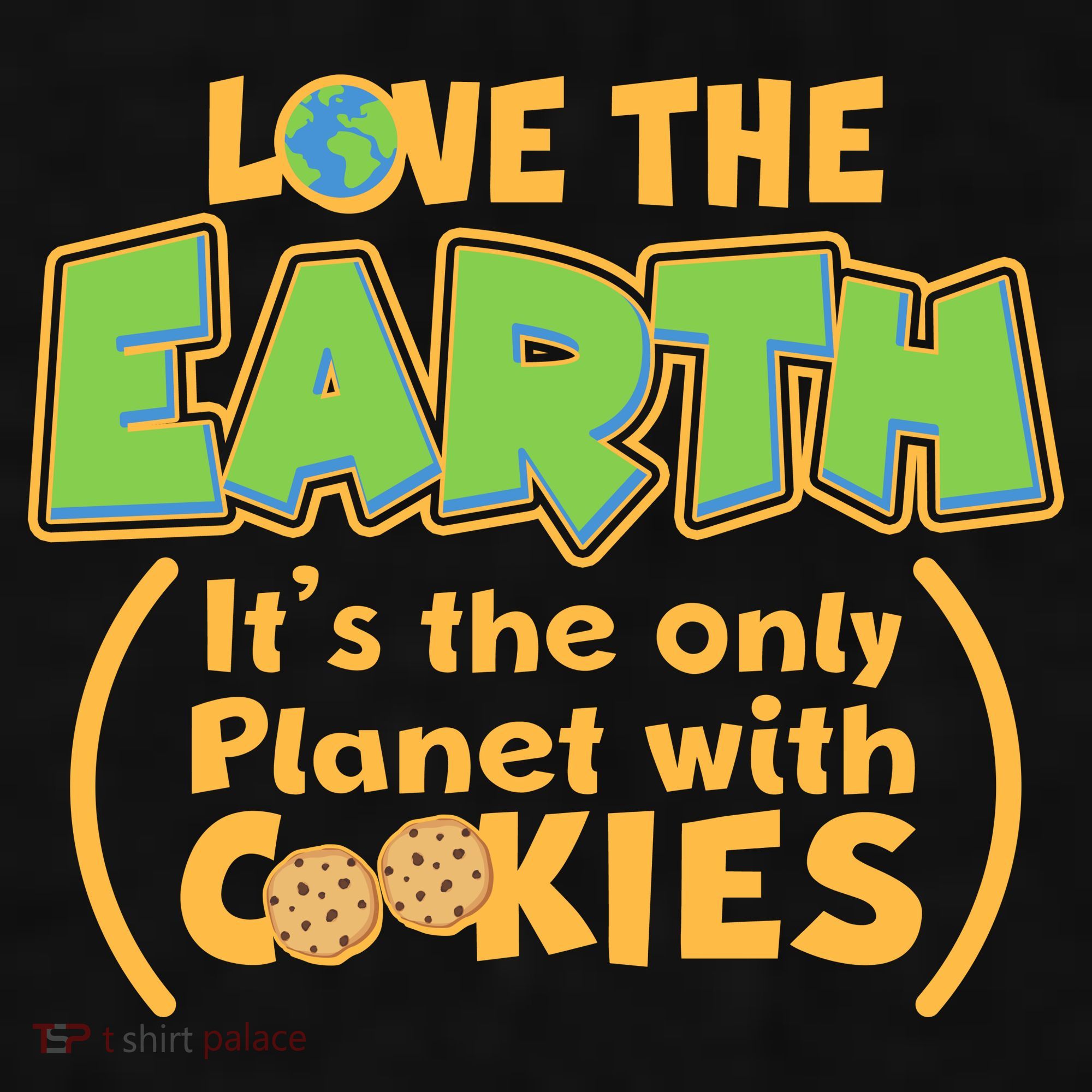 Love the Earth It's the Only Planet with Cookies Ladies PosiCharge Tri-Blend Wicking Tank