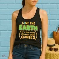 Love the Earth It's the Only Planet with Cookies Women's Tank Top thumb 2