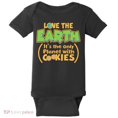 Love the Earth It's the Only Planet with Cookies Baby Bodysuit