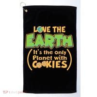 Love the Earth It's the Only Planet with Cookies Golf Towel thumb 0