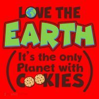 Love the Earth It's the Only Planet with Cookies Santa Hat thumb 1