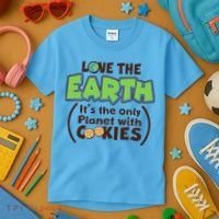 Love the Earth It's the Only Planet with Cookies Kids T-Shirt thumb 3