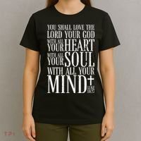 Love The Lord Christian Bible Quote Luke 10:27 T-Shirt thumb 4