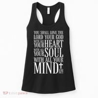 Love The Lord Christian Bible Quote Luke 10:27 Women's Tank Top thumb 0