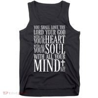 Love The Lord Christian Bible Quote Luke 10:27 Tank Top thumb 0