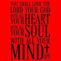 Love The Lord Christian Bible Quote Luke 10:27 Santa Hat thumb 1