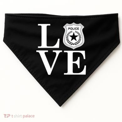 Love The Police USA-Made Doggie Bandana